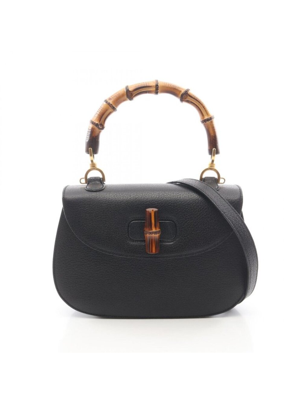 Gucci Handbag Bamboo 2-Way 000 Black Leather